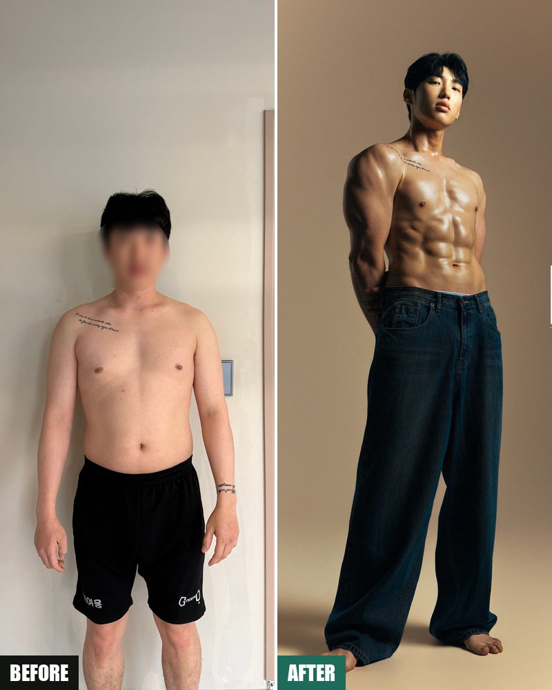 주·야 2교대 남성 회원 · 바디프로필 사진